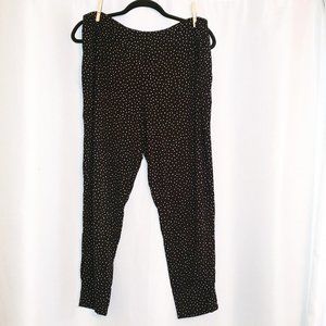 Soma XL Black Ankle PJ Pants with Gold Stars